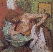 Edgar Degas Lady in the bathroom painting